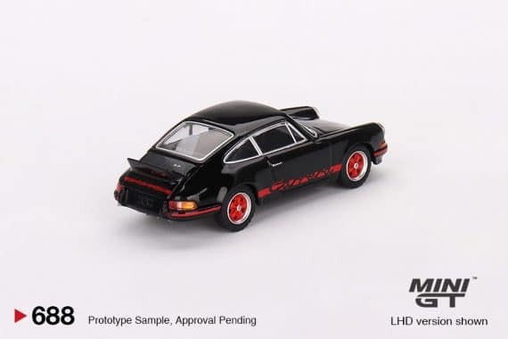 MINI GT No.688 Porsche 911 Carrera RS 2.7 Black with Red Livery MGT00688