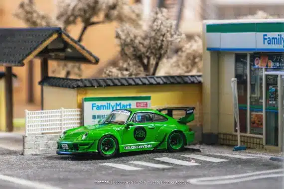Tarmac Works 1/64 HOBBY64 RWB 993 Rough Rhythm Fuel Fest Student Driver T64-017-SD