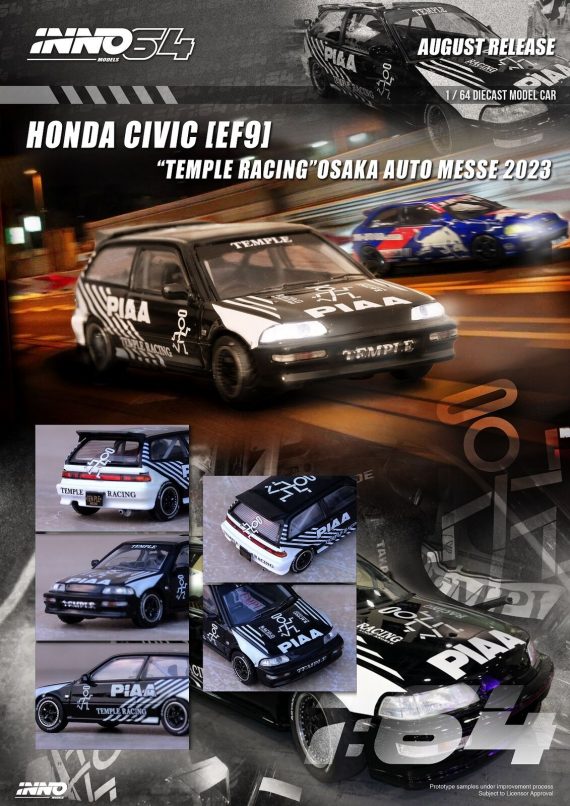INNO64 1/64 Honda Civic (EF9) Temple Racing Osaka Auto Messe 2023