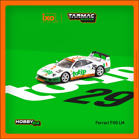 Tarmac Works 1/64 HOBBY64 Ferrari F40 LM 24h of Le Mans 1994 T64-075-94LM29