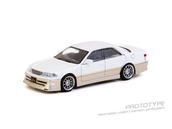 Tarmac Works 1/64 GLOBAL64 VERTEX Toyota Mark II JZX100 White Metallic T64G-024-WH