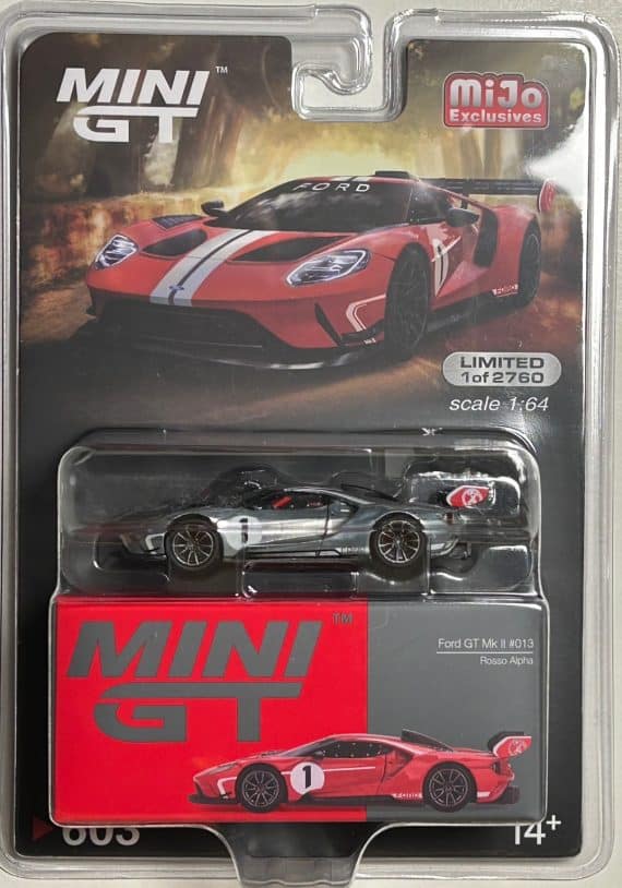 MINI GT No.603 Chase Car Ford GT Mk II #013 Rosso Alpha LHD / USA Blister Packaging MGT00603-MJC