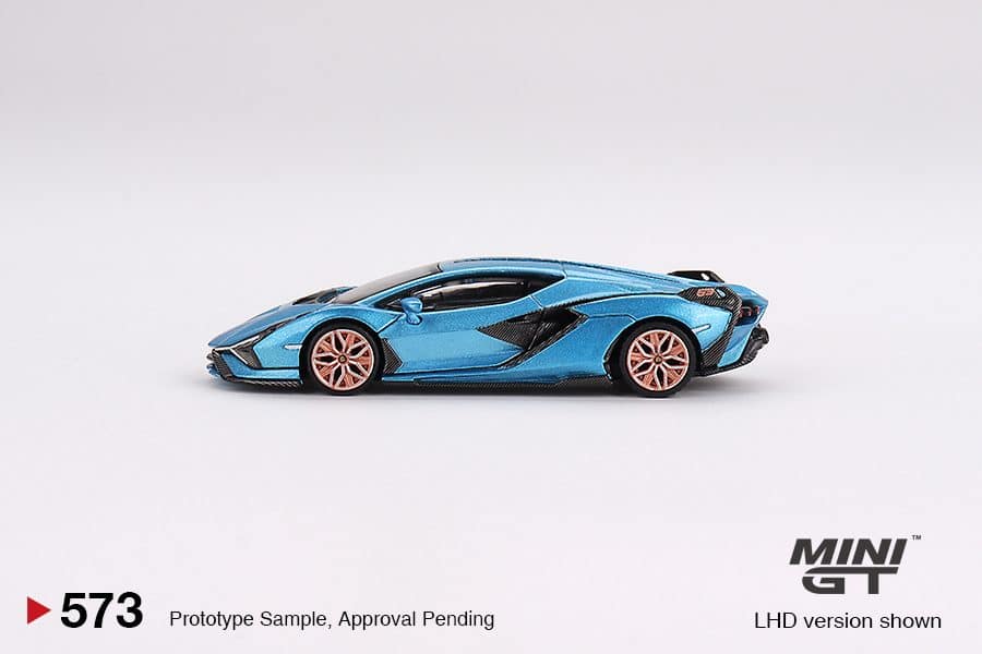 MINI GT No.573 Lamborghini Sián FKP 37 Blu Aegir LHD / USA Blister Packaging MGT00573-MJ