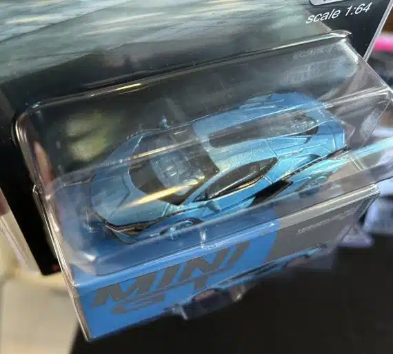 MINI GT No.573 Chase Car Lamborghini Sián FKP 37 Blu Aegir LHD / USA Blister Packaging MGT00573-MJC