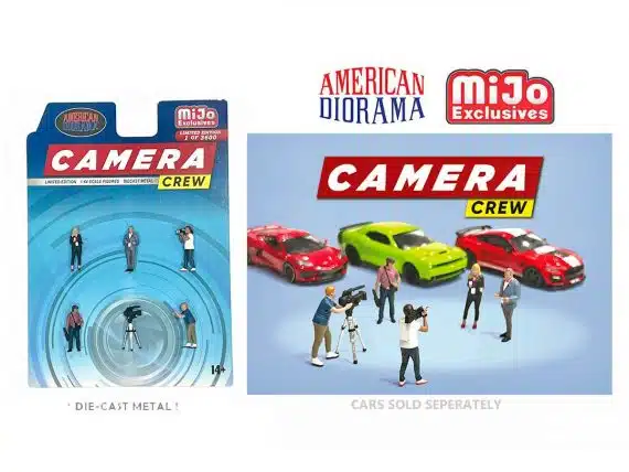 American Diorama 1/64 miJo Exclusives Camera Crew Limited Efition Diecast Metal AD-76526MJ