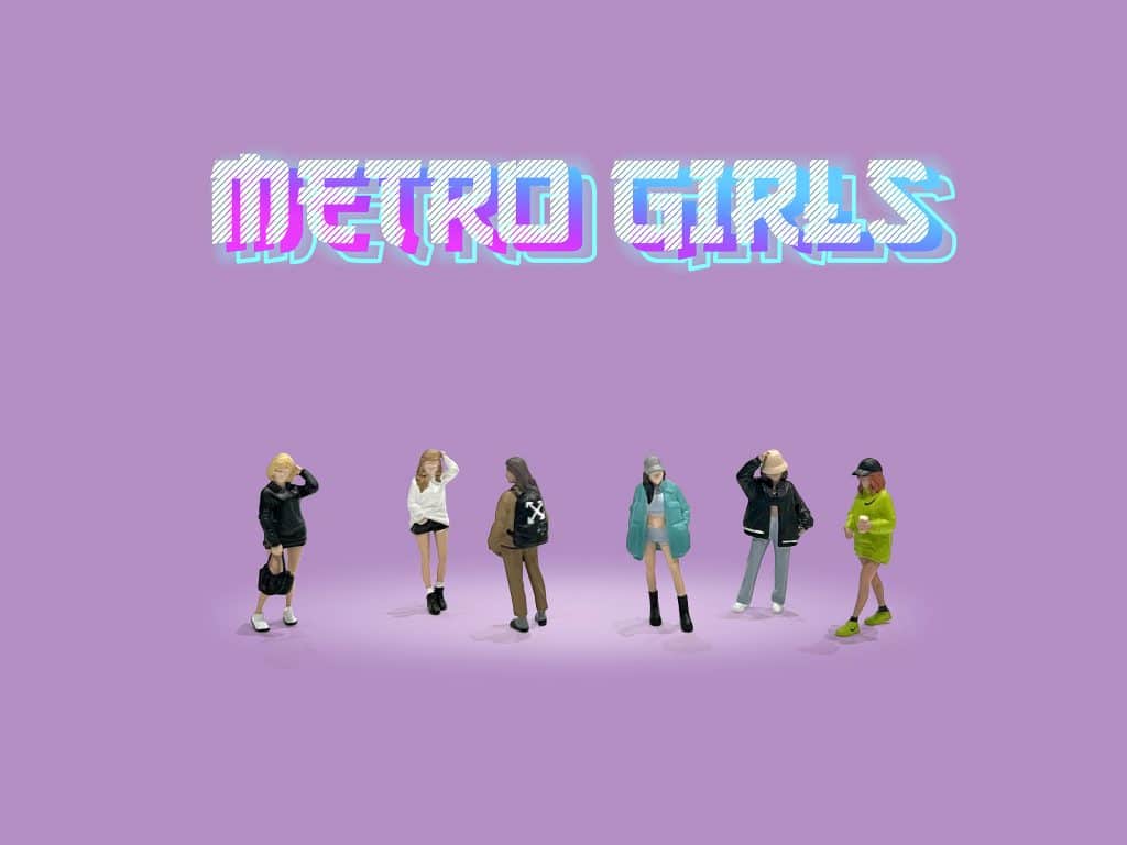 American Diorama 1/64 Figure Set: Metro Girls AD-2408