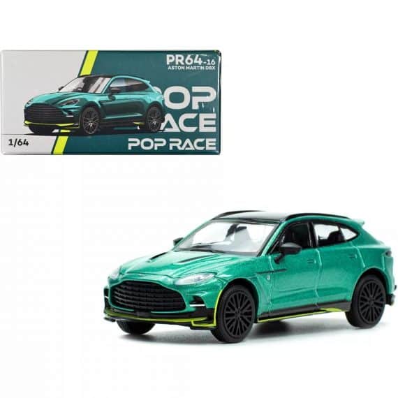 POP RACE 1/64 Aston Martin DBX Racing Green Metallic with Black Top PR-16