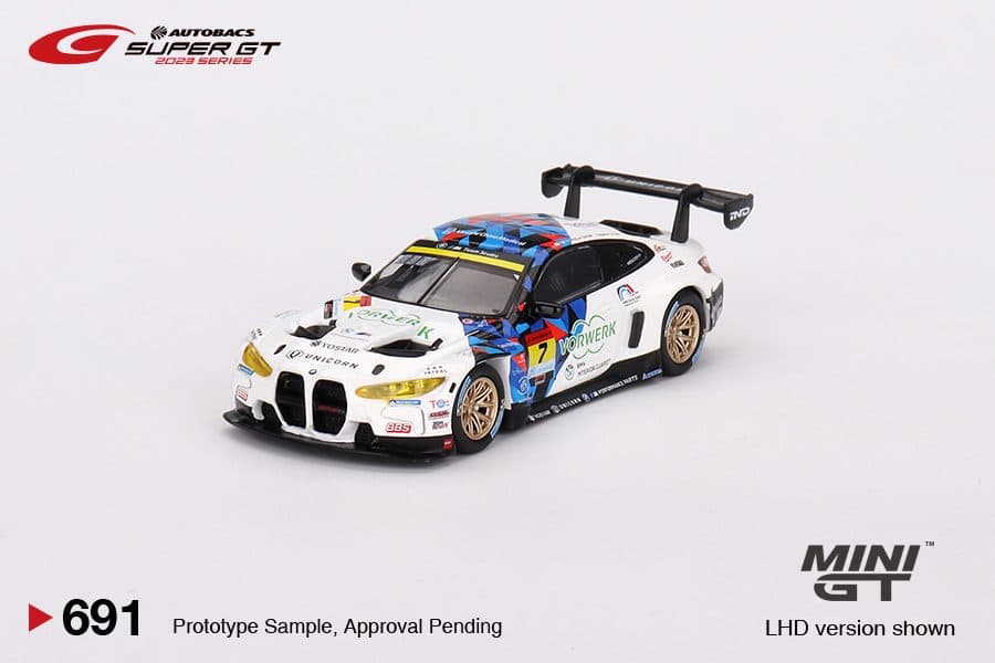 MINI GT No.691 BMW M4 GT3 #7 "Studie BMW M4" BMW M Team Studie x CRS 2023 SUPER GT SERIES / SUPER GT Blister Packaging MGT00691