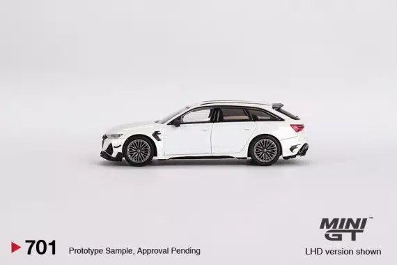 MINI GT No.701 Audi ABT RS6-R Glacier White Metallic MGT00701