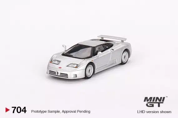 MINI GT No.704 Bugatti EB110 GT Grigio Chiaro MGT00704