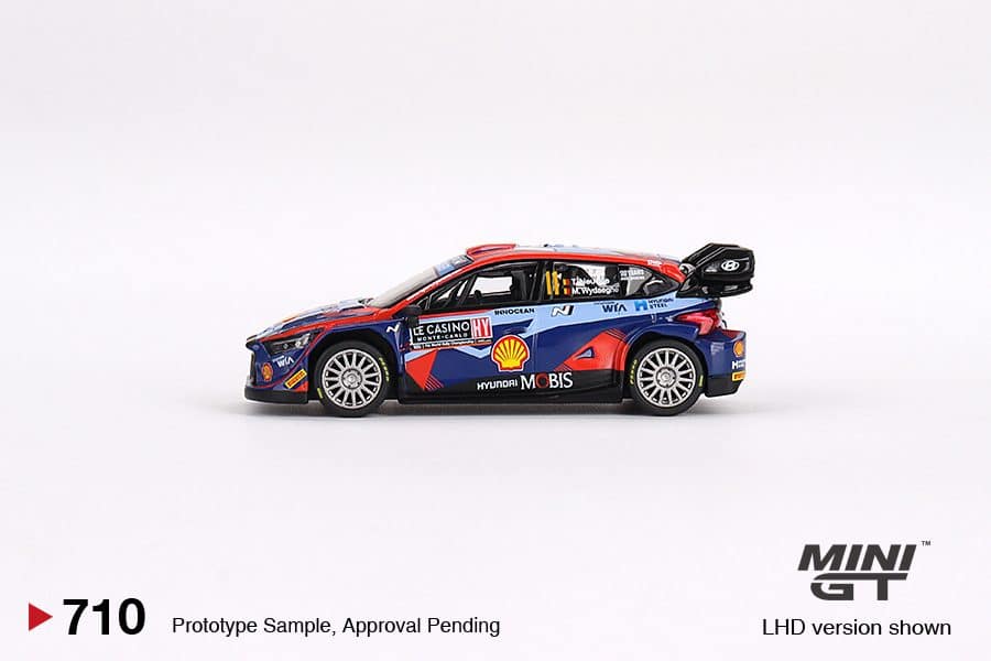 MINI GT No.710 Hyundai i20 N Rally1 2023 Rally MonteCarlo 3rd Place #11 MGT00710