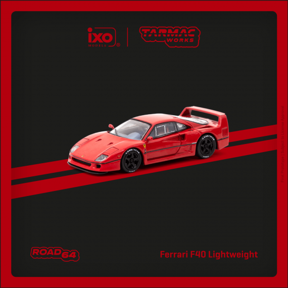 Tarmac Works 1/64 ROAD64 Ferrari F40 Lightweight Red T64R-076-RE