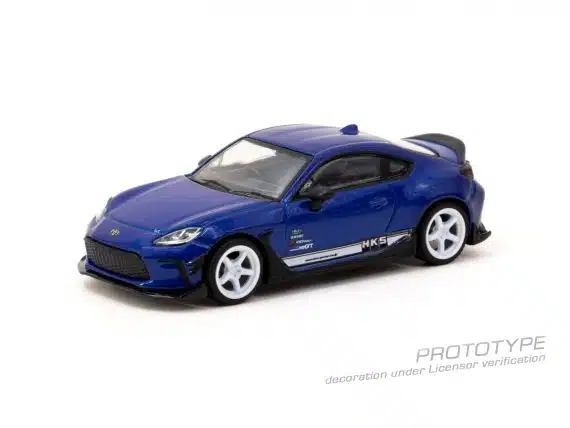 Tarmac Works 1/64 GLOBAL64 HKS Toyota GR86 Blue Metallic T64G-038-BL