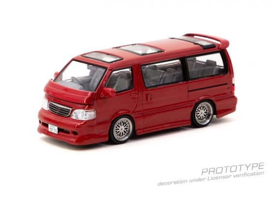 Tarmac Works 1/64 ROAD64 Toyota Hiace Wagon Custom Red T64R-078-RE