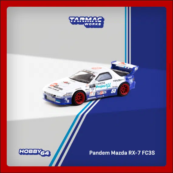 Tarmac Works 1/64 HOBBY64 Pandem Mazda RX-7 FC3S Drift T64-066-DR