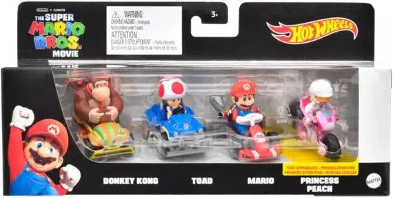 Hot Wheels The Super Mario Bros Movie Mario Kart 4 Pack HKD43 GWB36