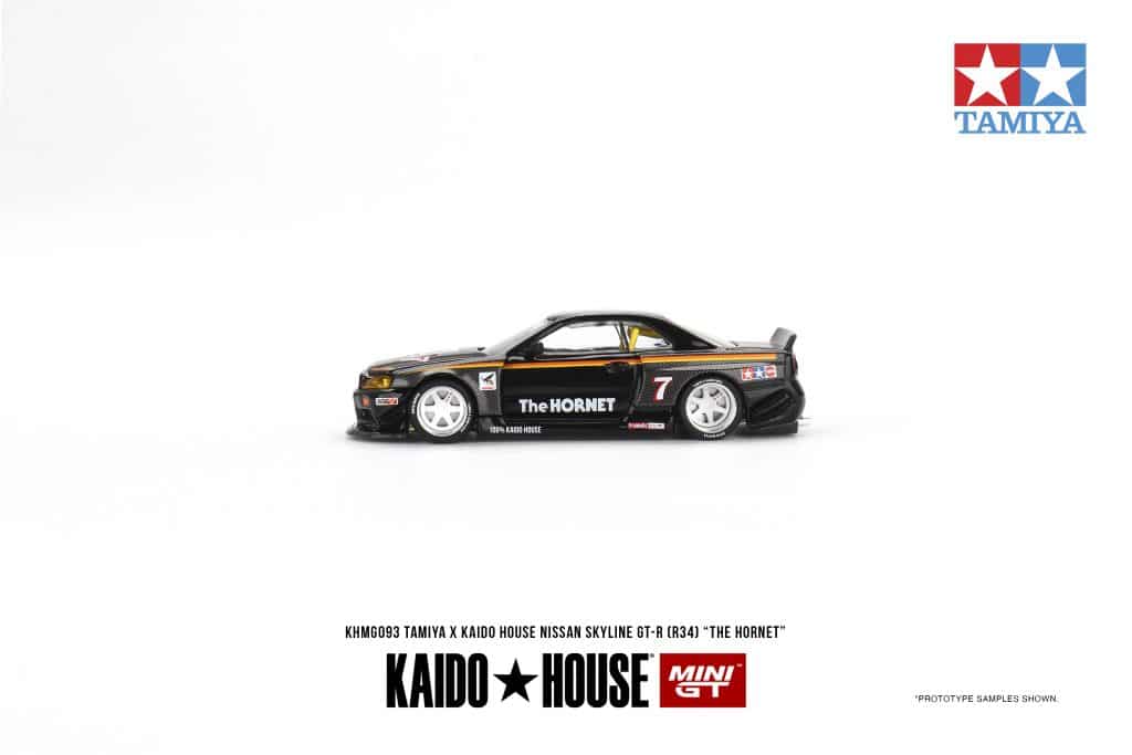MINI GT No.093 Nissan Skyline GT-R (R34) Kaido Works Tamiya Hornet V1 KHMG093