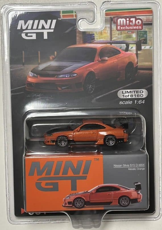 MINI GT No.581 Nissan Silvia S15 D-MAX Metallic Orange MGT00581-MJ Diecast model cars