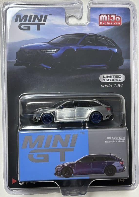 MINI GT No.574 Chase Car Audi ABT RS6-R Navarra Blue Metallic LHD MGT00574-MJC Diecast model cars