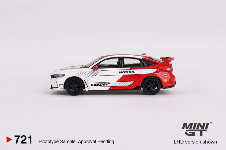 MINI GT No.721 Honda Civic Type R #2 2023 Pace Car White MGT00721