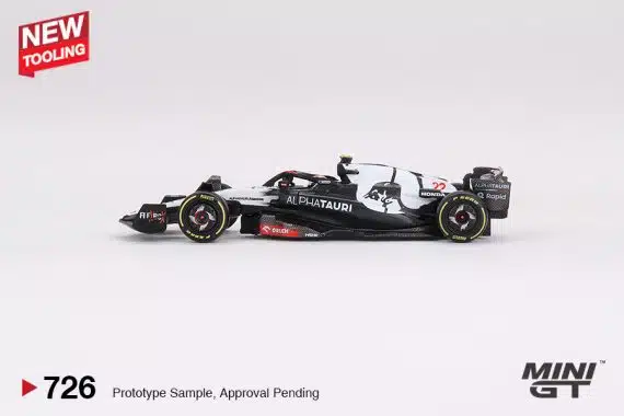 MINI GT No.726 AlphaTauri AT04 #22 Yuki Tsunoda 2023 F1 2023 Australian GP MGT00726 Diecast model cars