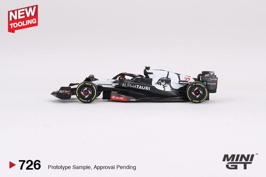 MINI GT No.726 AlphaTauri AT04 #22 Yuki Tsunoda 2023 F1 2023 Australian GP MGT00726 Diecast model cars