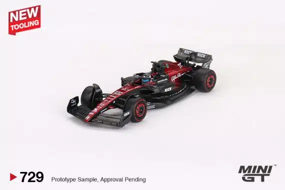 MINI GT No.729 Alfa Romeo C43 #77 Valtteri Bottas 2023 F1 2023 Australian GP MGT00729 Diecast model cars