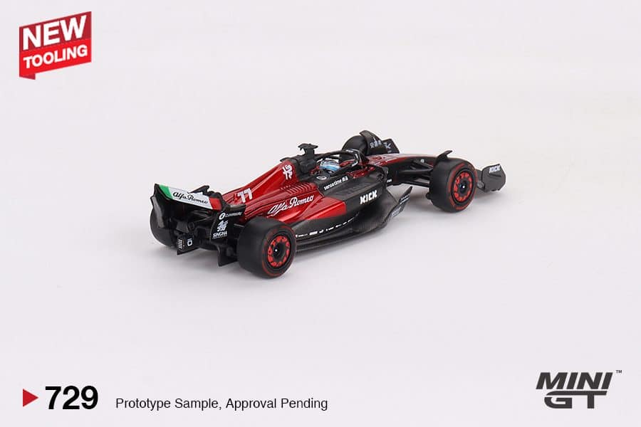 MINI GT No.729 Alfa Romeo C43 #77 Valtteri Bottas 2023 F1 2023 Australian GP MGT00729 Diecast model cars