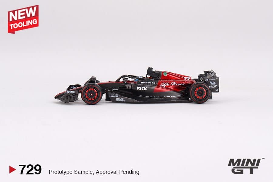 MINI GT No.729 Alfa Romeo C43 #77 Valtteri Bottas 2023 F1 2023 Australian GP MGT00729 Diecast model cars