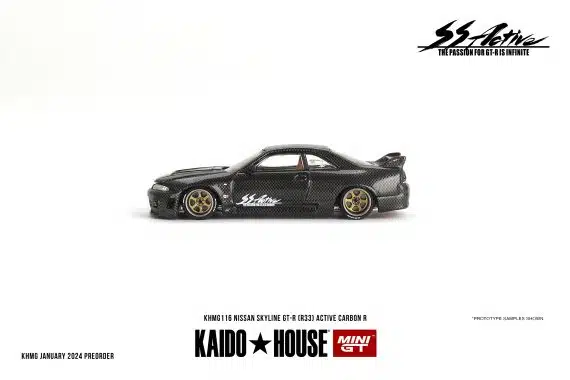 MINI GT No.116 Kaido House Nissan Skyline GT-R (R33) Active Carbon R KHMG116 Diecast model cars