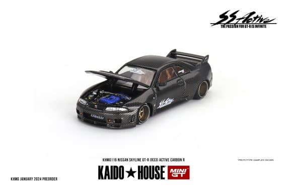 MINI GT No.116 Kaido House Nissan Skyline GT-R (R33) Active Carbon R KHMG116 Diecast model cars