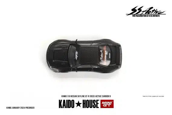 MINI GT No.116 Kaido House Nissan Skyline GT-R (R33) Active Carbon R KHMG116 Diecast model cars