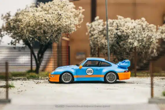 Tarmac Works 1/64 HOBBY64 993 Remastered By Gunther Werks Blue / Orange T64-TL054-BO