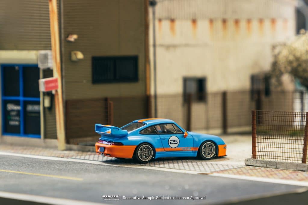 Tarmac Works 1/64 HOBBY64 993 Remastered By Gunther Werks Blue / Orange T64-TL054-BO