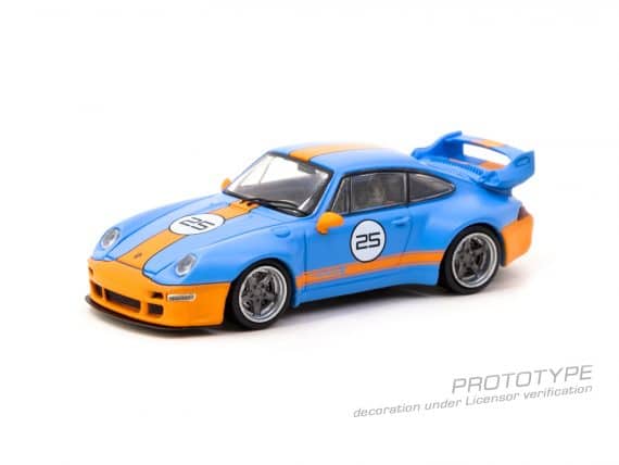 Tarmac Works 1/64 HOBBY64 993 Remastered By Gunther Werks Blue / Orange T64-TL054-BO