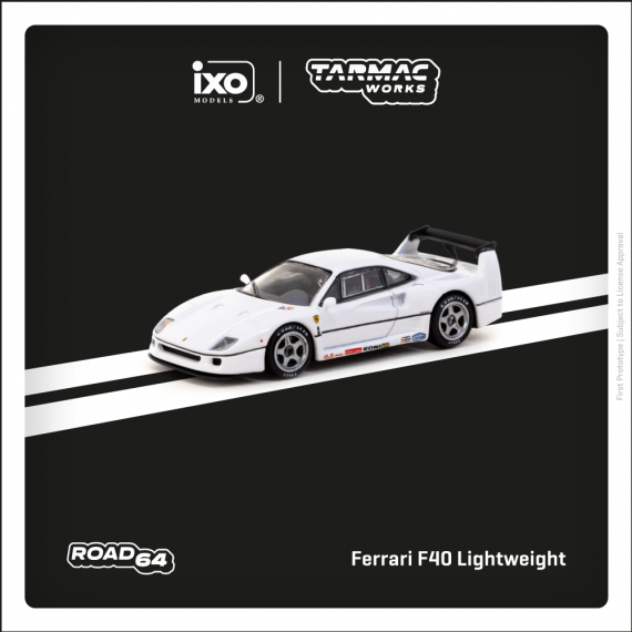 Tarmac Works 1/64 ROAD64 Ferrari F40 Lightweight White T64R-076-WH