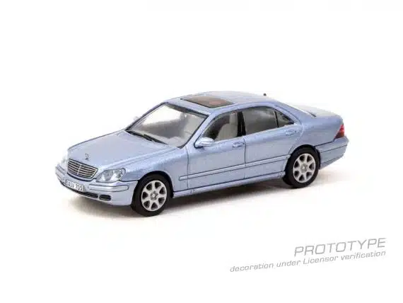 Tarmac Works 1/64 GLOBAL64 Mercedes-Benz S-Class Horizon Blue Metallic T64G-072-BL