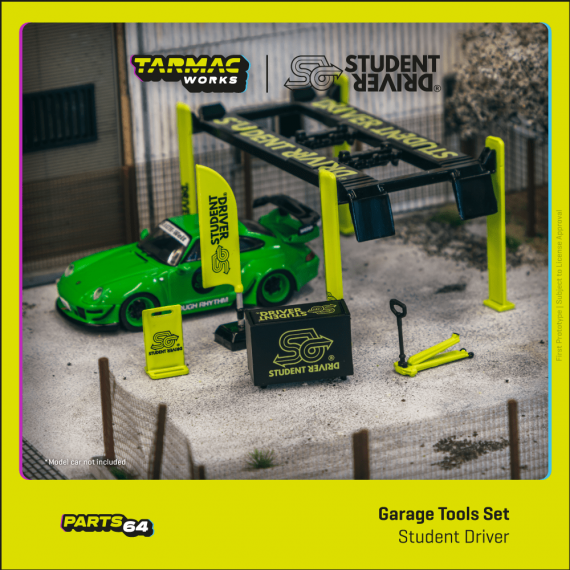 Tarmac Works 1/64 PARTS64 Garage tools set Student Driver T64A-001-SD