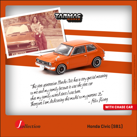 Tarmac Works 1/64 COLLAB64 Honda Civic (SB1) Orange JC64-TL006-OR