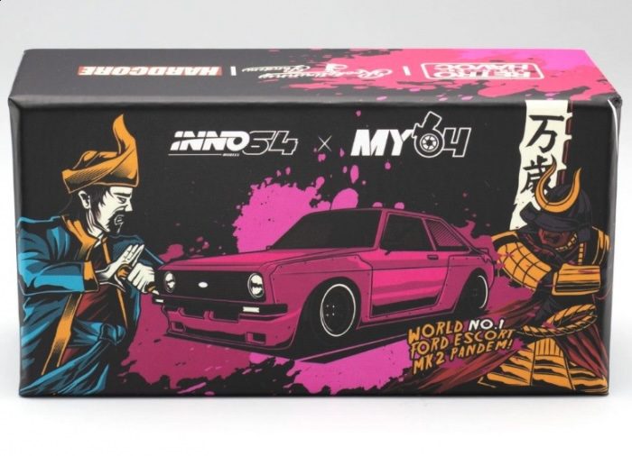 INNO64 1/64 Ford Escort MK2 Pandem "Emotion" Retro Havoc Diecast Model Car IN64R-MK2P-ERH