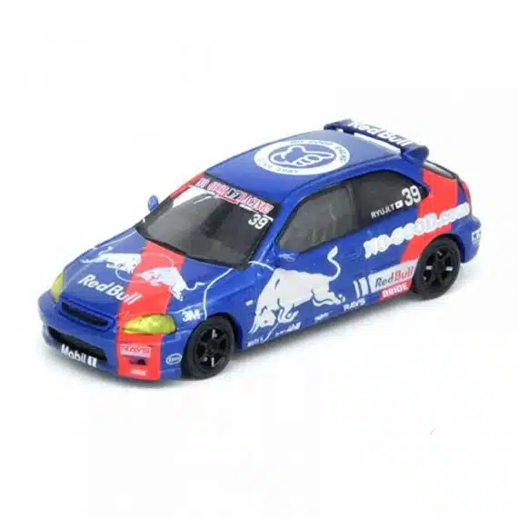 INNO64 1/64 Honda Civic Type-R (EK9) "No Good Racing" Red Bull Livery JDM Collection IN64-EX9-JDM16