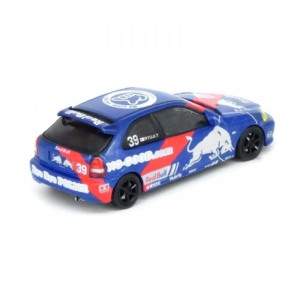 INNO64 1/64 Honda Civic Type-R (EK9) "No Good Racing" Red Bull Livery JDM Collection IN64-EX9-JDM16
