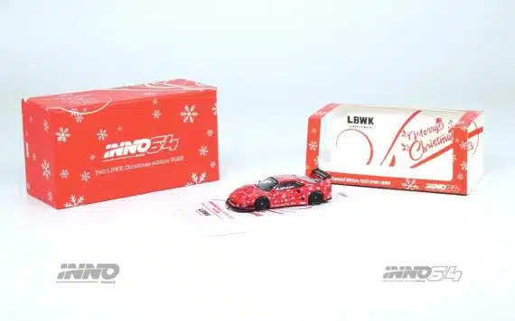 INNO64 1/64 LBWK F40 X‘MAS 2023 Specia Edition Red Diecast Model Car IN64-LBWKF-40-XMAS23