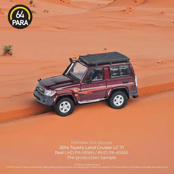 PARA64 1:64 2014 Toyota Land Cruiser LC 71 SWB Red PA-65565