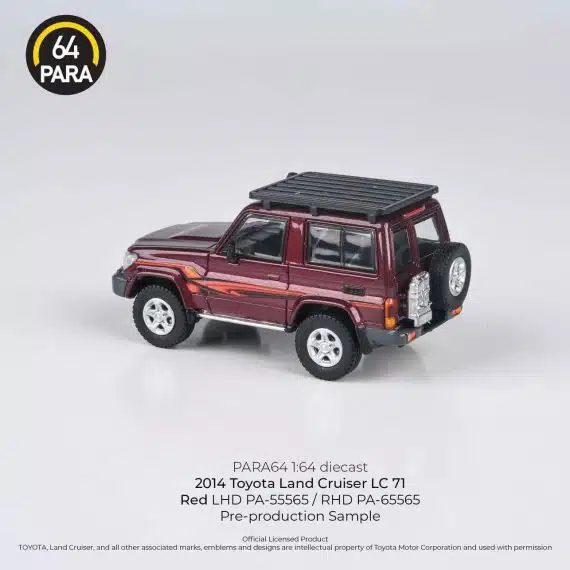 PARA64 1:64 2014 Toyota Land Cruiser LC 71 SWB Red PA-65565