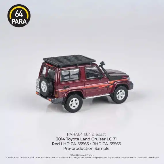 PARA64 1:64 2014 Toyota Land Cruiser LC 71 SWB Red PA-65565