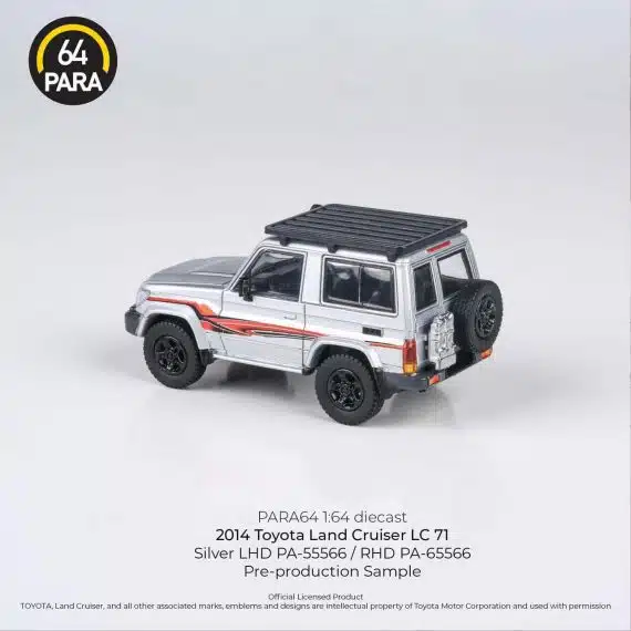 PARA64 1:64 2014 Toyota Land Cruiser LC 71 Silver PA-65566