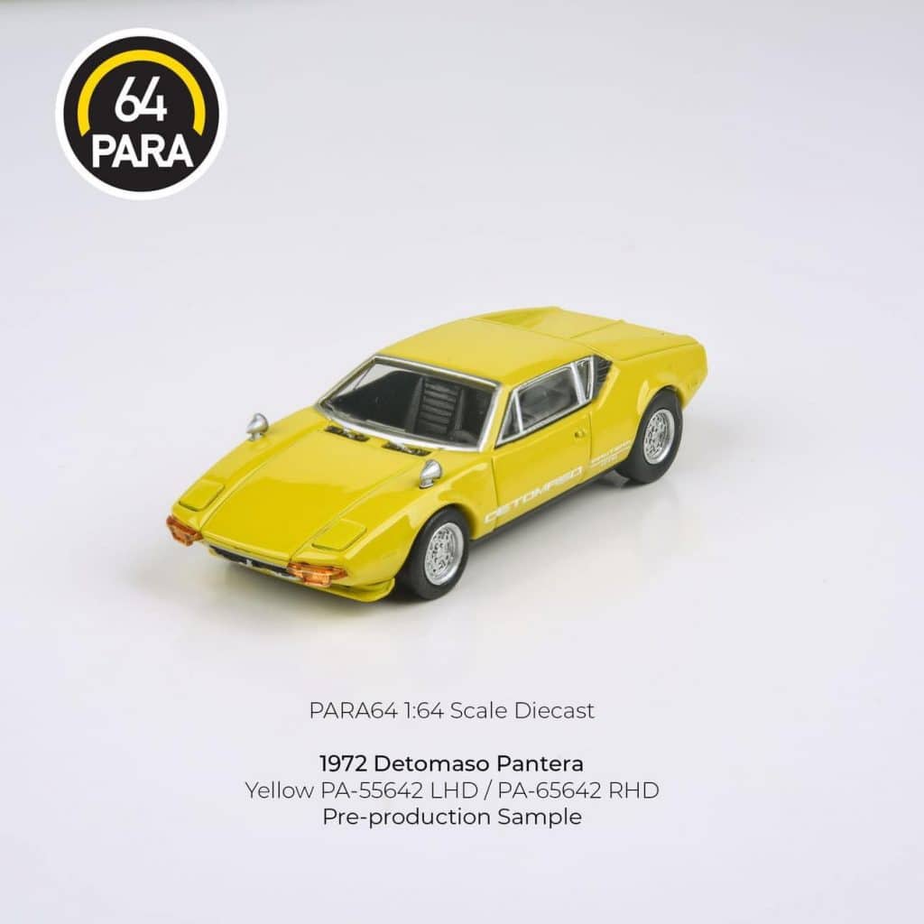 PARA64 1:64 1972 Detomaso Pantera Yellow PA-65642