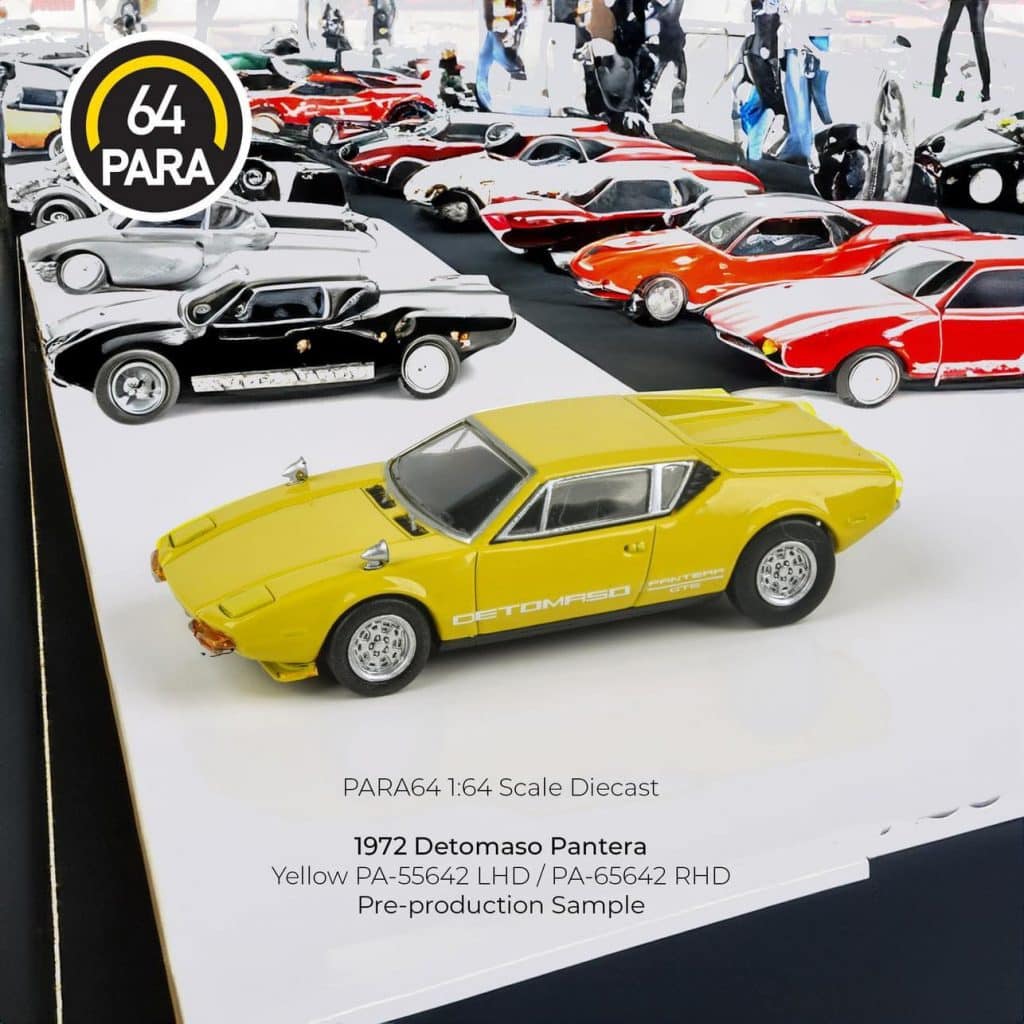 PARA64 1:64 1972 Detomaso Pantera Yellow PA-65642