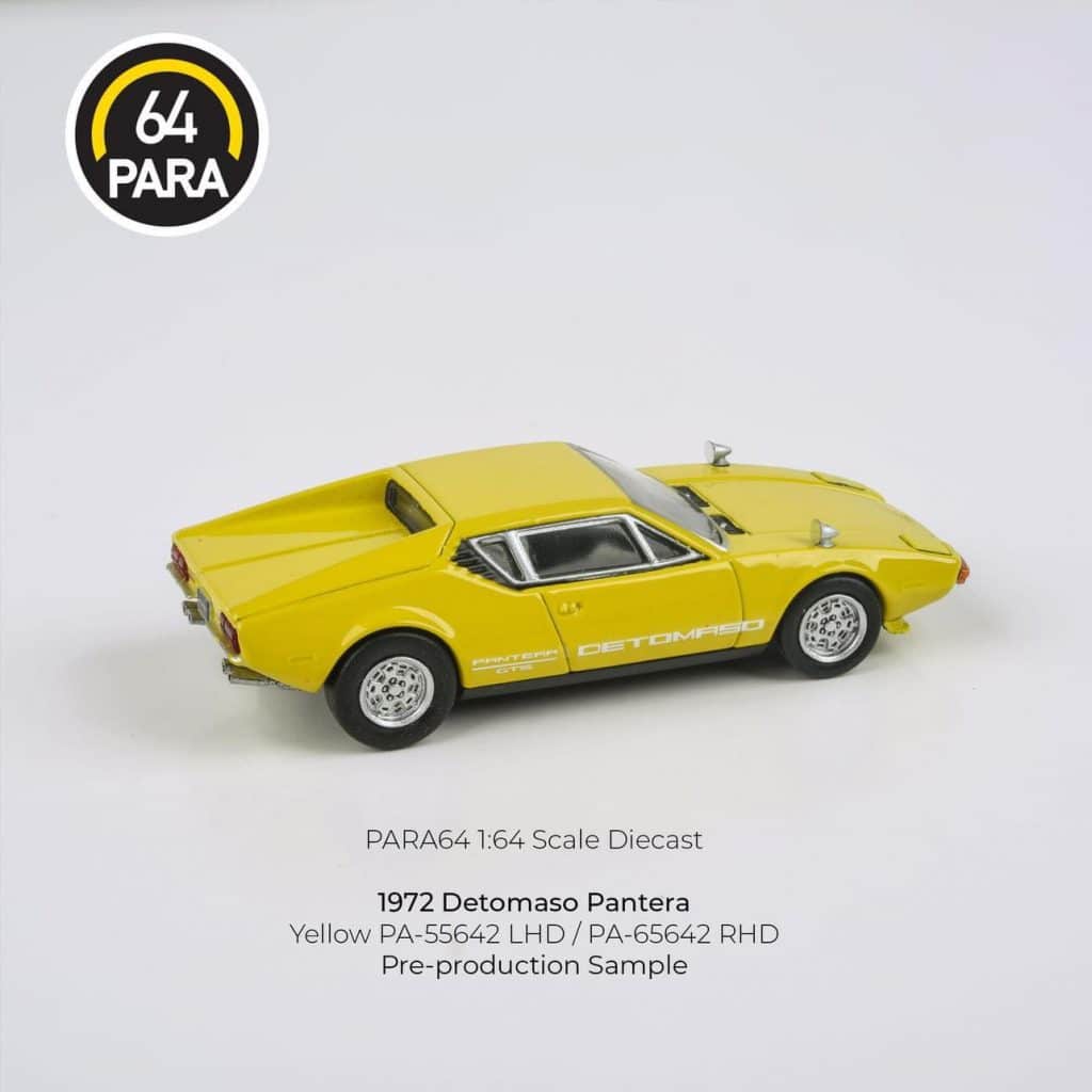 PARA64 1:64 1972 Detomaso Pantera Yellow PA-65642